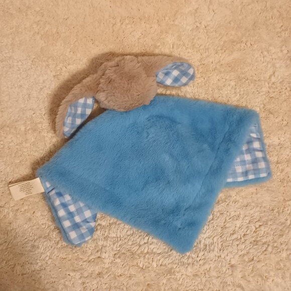 NWOT~ Tan Bunny Rabbit with Blue Embroidered 1st Easter Baby Security Blanket - Picture 6 of 10